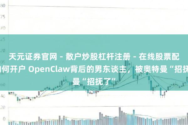 天元证券官网 - 散户炒股杠杆注册 - 在线股票配资如何开户 OpenClaw背后的男东谈主，被奥特曼“招抚了”