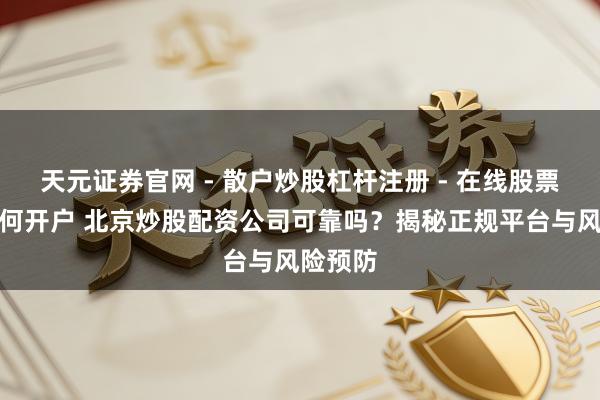 天元证券官网 - 散户炒股杠杆注册 - 在线股票配资如何开户 北京炒股配资公司可靠吗？揭秘正规平台与风险预防