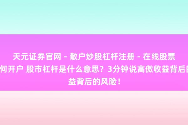 天元证券官网 - 散户炒股杠杆注册 - 在线股票配资如何开户 股市杠杆是什么意思？3分钟说高傲收益背后的风险！