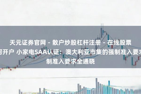 天元证券官网 - 散户炒股杠杆注册 - 在线股票配资如何开户 小家电SAA认证：澳大利亚市集的强制准入要求全通晓
